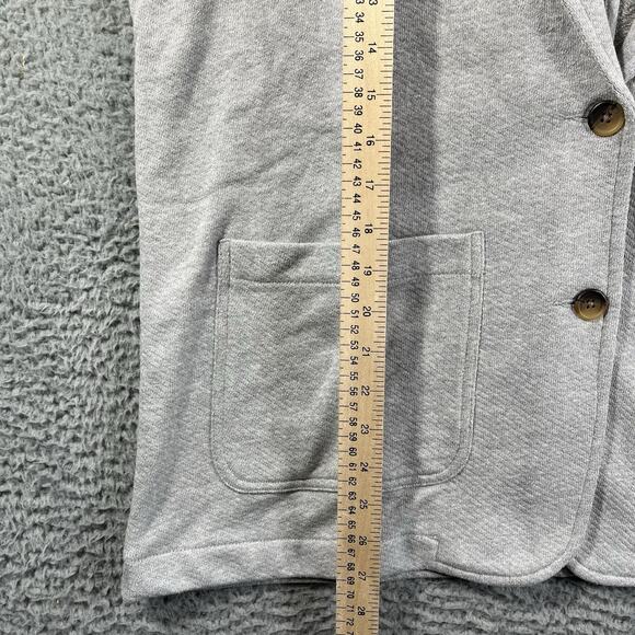 Caslon Relaxed Knit Blazer Womens XL Grey Cardigan Button Long Sleeve Cotton NWT - Picture 8 of 10